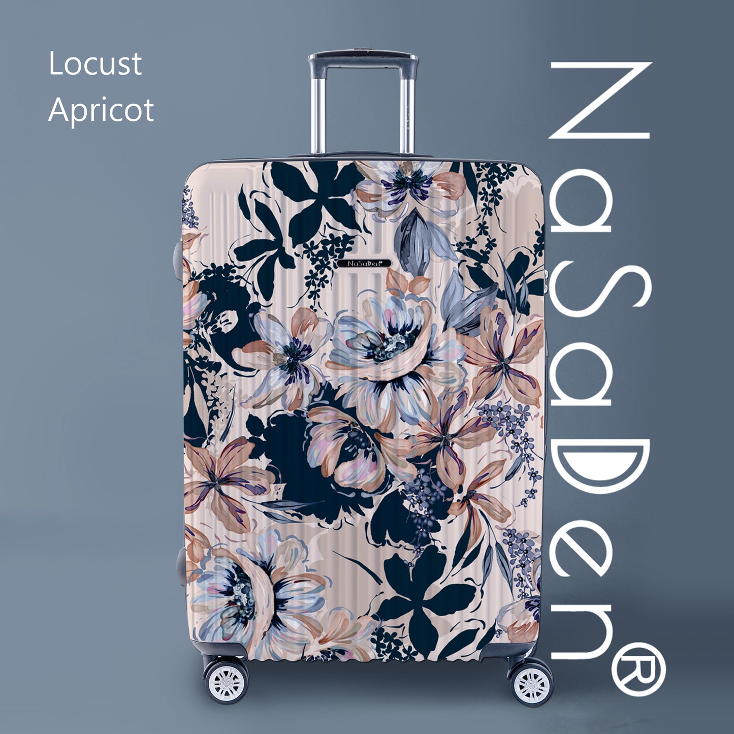 【NaSaDen】Locust Apricot Limited Pattern Printed 22" Carry on / 26" / 29" Checked Zipper Luggage