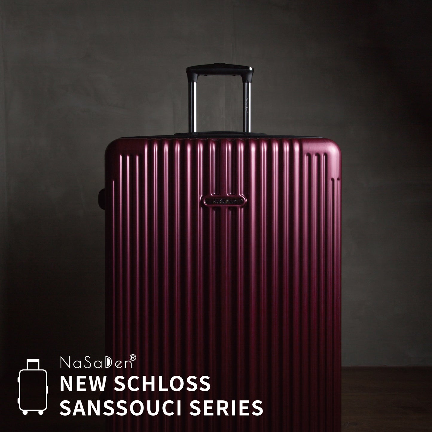 【NaSaDen】Classic Burgen Red 22" Carry-on / 26" / 29" Checked Zipper Luggage