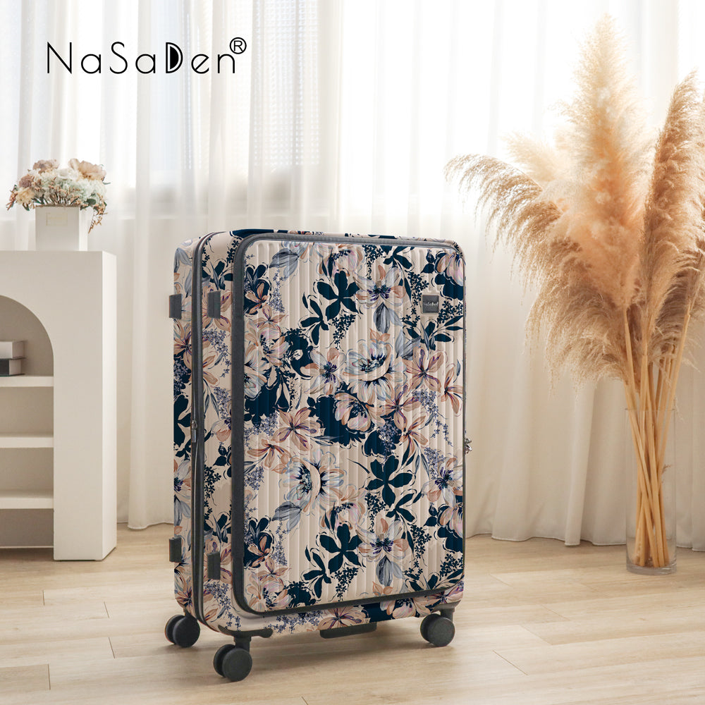 【NaSaDen】Rhein Series Salvia Blue 25" / 29"  Front Opening Luggage