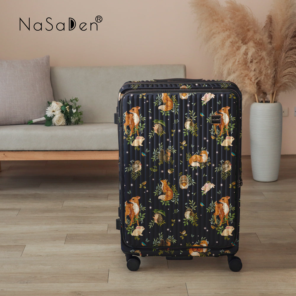 【NaSaDen】Rhein Series Salvia Blue 25" / 29"  Front Opening Luggage