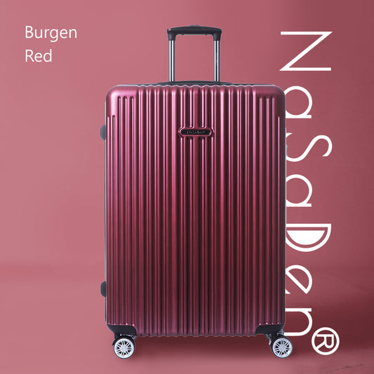 【NaSaDen】Classic Burgen Red 22" Carry-on / 26" / 29" Checked Zipper Luggage