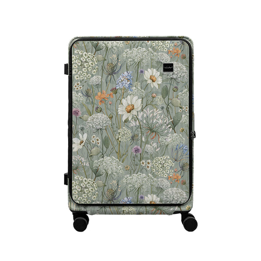 【NaSaDen】Rhein Series Eustoma Green 25" / 29"  Front Opening Luggage