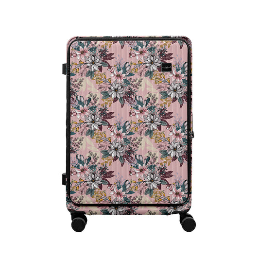 【NaSaDen】Rhein Series Pink Flower 25" / 29"  Front Opening Luggage