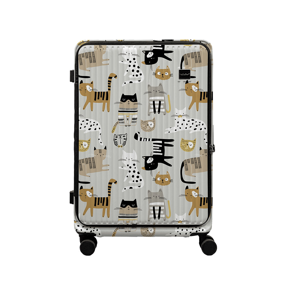 【NaSaDen】Rhein Series Stripe Cat 25" / 29"  Front Opening Luggage